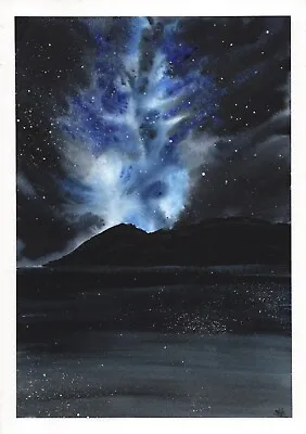 £12 • Buy Original Watercolour Painting -  Ocean Nebula