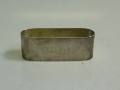 Vintage Sterling Silver Napkin Ring Engraved Initials On The Front S.J.J • $39.99