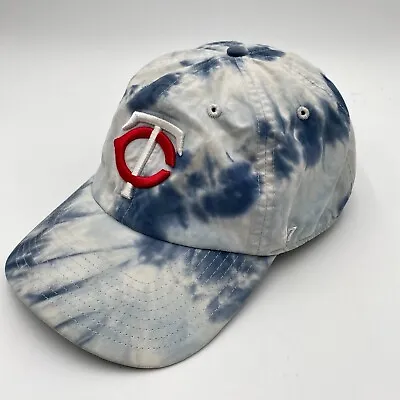 '47 Brand Mens Minnesota Twins MLB Blue Tie Dye Baseball Cap Hat Adjustable OS • $11.88