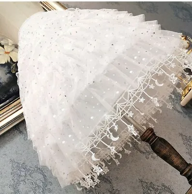 £27.25 • Buy Lolita Petticoat Crinoline Mesh Tutu Skirt Multi-layer Ruffle Underskirt Sequin