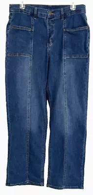 Denim & Co. Easy Stretch Jeans Wide Leg 16T Tall Blue Denim A455565 Women J852 • $19.79