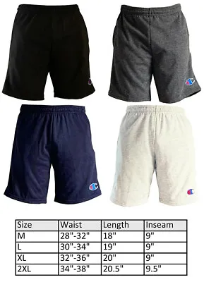 Champion Men's Shorts Pockets Authentic Fleece Gym Workout Warm Jersey • $14.96
