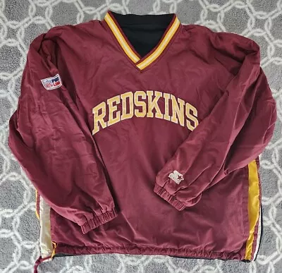 Vintage Starter Pro Line Washington Redskins XL Reversible Pullover Jacket EUC • $69.99