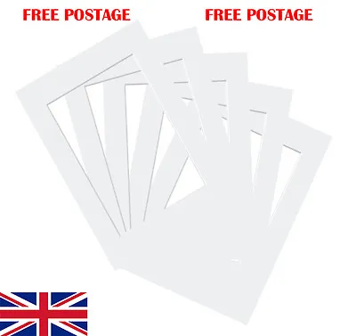 White Photo/ Picture Mount All Sizes 4x4 To 20x16 To Fit 3x3 To 16x12 A4 A3 11x9 • £3.79