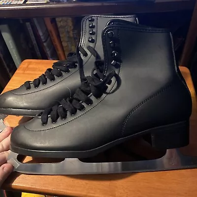 CCM Black Pirouette Figure Skates Size 12 BLACK Pristine Unisex Ice Skates • $20