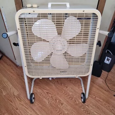 VTG Lakewood Model P-237/A Box Fan With Stand 40  Tall 3 Speed W/ Thermostat  • $269.99