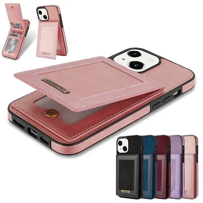 $15.99 • Buy Card Slot Case For IPhone 14 12 14Pro Max 6s 7 8+ XR Leather Wallet Holder Cover