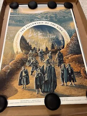 LOTR Fellowship Of The Ring Limited Screen Print Art Film Poster 187/225 24x36 • $131.12