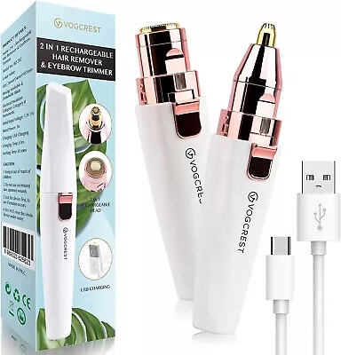 Rechargeable Eyebrow Trimmer & Facial Hair Remover For Women 2 IN 1 AU • $24.59