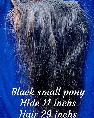 Horse Hair On Hide Black Small Pony • £40