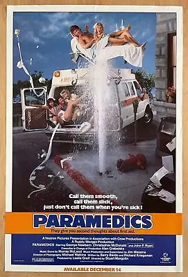 PARAMEDICS (1988) Video Store VHS Promo Movie Poster Vestron Horror Sex Comedy • $50