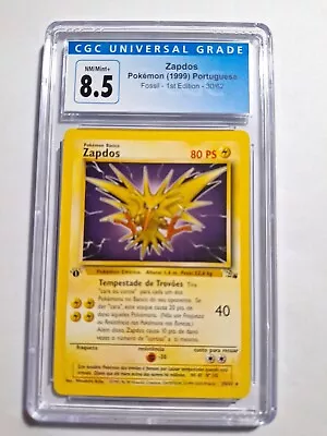 CGC 8.5 Zapdos Holo Portugue Fossil Set *1st Edition * VTG Pokemon Card Game #30 • $30