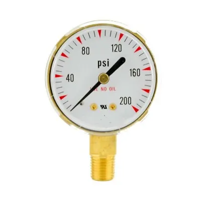 2-1/2  X 200 PSI Welding Regulator Repair Replacement Gauge For Oxygen 2.5 Inch • $12.99