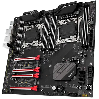 X99 Motherboard Dual CPU LGA 2011-3 Dual NVME M.2 Dual LAN 8*DDR4 RAM SATA 3.0 • $157.47