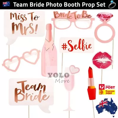 10x Hen's Night Bride To Be Party Bachelorette Selfie Photo Booth Prop Game Sign • $13.95