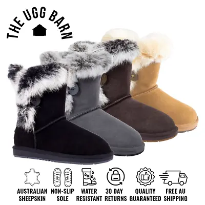 UGG Premium Suede Foxy Button Boots | Water Resistant | Non-Slip | Women • $119