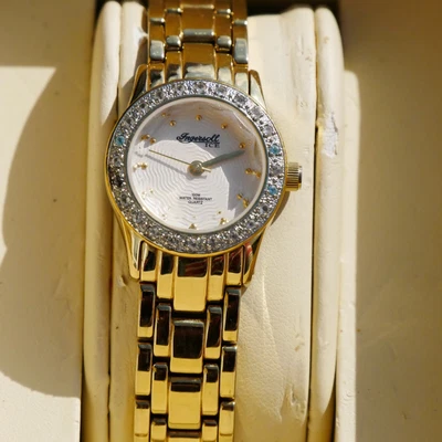 £39.99 • Buy Ingersoll Watch, ICE (Real Diamonds 💎), Gold, Ladies, Great Condition, RRP £499