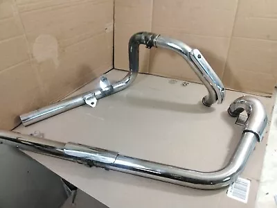 1987-99 Kawasaki Vulcan 1500 Cobra Chrome Straight Exhaust Pipes Mufflers VN1500 • $297