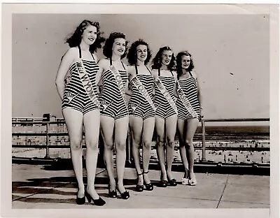 1948 Press Photo Contestants Swimsuits  Miss America  Pageant Press Notes • $18.95