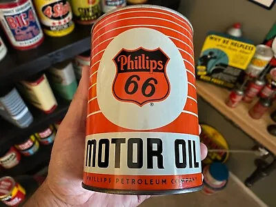 Vintage~ Full Nos~ 1-qt Phillips 66 Motor Oil Can In Outstanding Condition!!! • £257.83