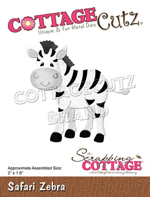 New Scrapping Cottage Cutz Metal Cutting Die Safari Zebra CC-851 • £14