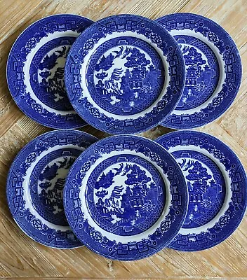 6xVintage Allertons-England Willow Dinner Plates 10 Inches • £60