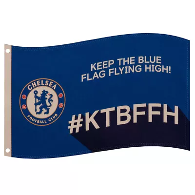 Chelsea FC Flag With Club Crest & ( #KTBFFH ) Slogan Size 5' X 3' • £12.68