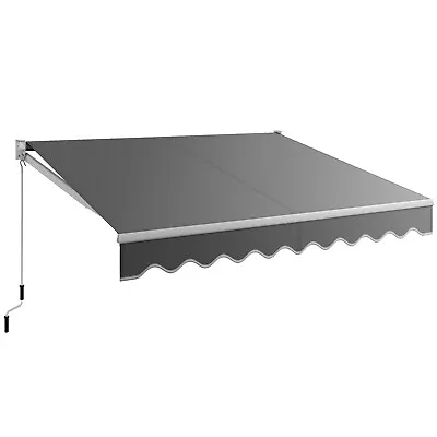 2.5x2M Manual Awning Canopy Garden Patio Shade Shelter Aluminium Retractable • £129.95