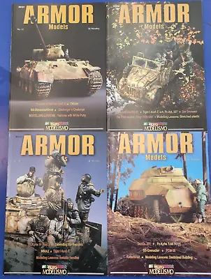 4pc EURO MODELISMO Armor Models N°19-22 WWII Tanks AVF Techniques Military Books • $29.99