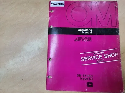 John Deere 480C Forklift Operator's Manual Dealer Service Shop Copy ... • $31.96