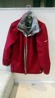 Craghoppers GORTEX Polartec Ladies Jacket With Hood UK Size 12 Burgundy Red • £65