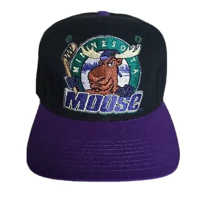 Vintage Minnesota Moose Zephyr Fitted Hat Cap Size 7 1/8  90s IHL AHL Hockey • $54.99