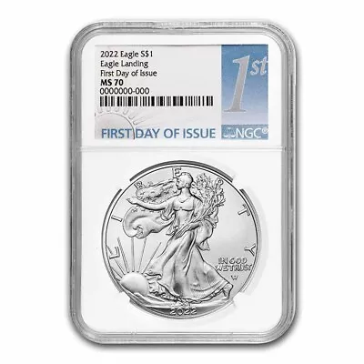 2022 American Silver Eagle MS-70 NGC (First Day Of Issue) • $48.67