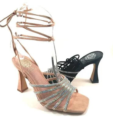  Vince Camuto Rebitin High Heel Suede Embellished Dress Sandal Choose Sz/Color • $69.30