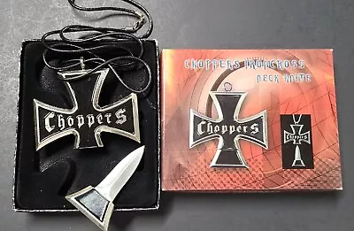 Chopper Necklace With Knife Steel Skull Dagger Neck Knife Mini Biker Cross Knife • $6.85