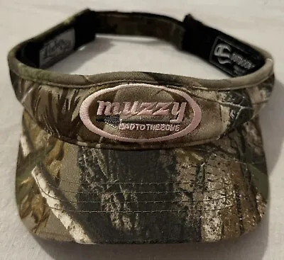 Muzzy Bad To The Bone Ladies Visor Hat Camo Realtree Pink Lettering Adjustable • $13.80