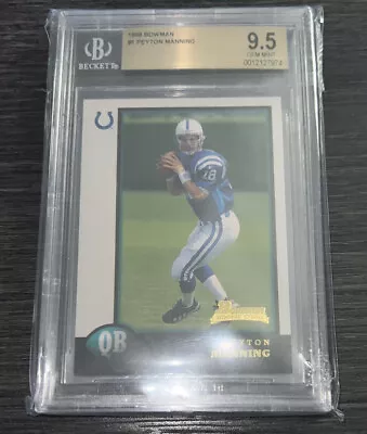 1998 Bowman Peyton Manning Rookie Card RC #1 BGS 9.5 Gem Mint • $22.62