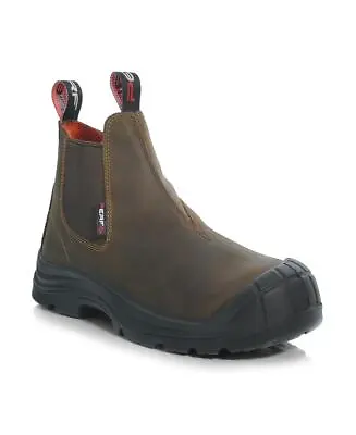 Perf Brands Pro Dealer Plus Safety Boots Brown STEEL TOE CAP  WORK BOOT  PB56C • £59.99