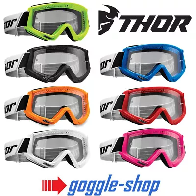 THOR YOUTH GOGGLES COMBAT RACER MOTOCROSS MX Moto Kids Bike Mtb - Clear Lens • $23.56