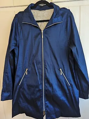 MYCRA PAC Navy Raincoat Hooded Jacket Size L • $34.99