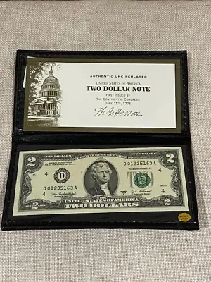 World Reserve Certified Monetary Exchange 2003 Uncirculated $2 Dollar Note Bill • $10