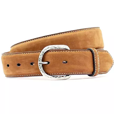 65MF 32-46 In Nocona Leather Mens Belt Contrast Stitching 1-1/2 Wide Medium • $26