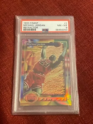 Michael Jordan 1993 Finest Refractor #1 Psa 8 • $1215