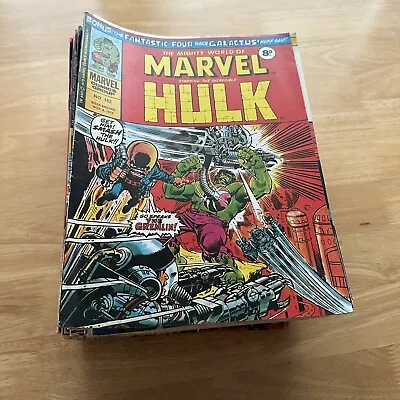 67 Issues OfThe Mighty World Of Marvel The Incredible Hulk Comics Bundle 1970s • £89.99