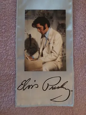 Elvis Presley Signature Blue Scarf&playing Piano White Suit Photo Lot 2 • $25