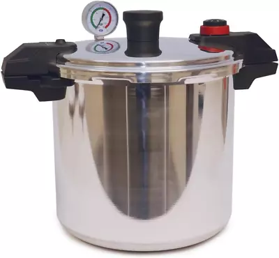 Pressure Cooker Aluminum Pressure Canner 22 Quart 3 PSI Settings Cookware Po • $100.34
