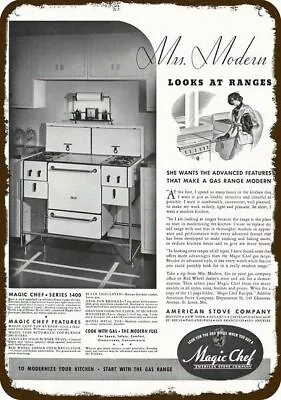 1936 MAGIC CHEF 1400 Gas Range Oven Vintage-Look DECORATIVE REPLICA METAL SIGN • $24.99