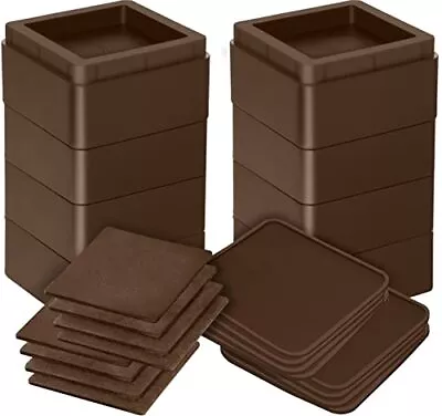 Bed Risers 2 Inch - Pack Of 8 - Furniture Risers With Anti Slip Foam & Rubber... • $25.57