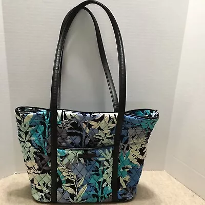 Vera Bradley Camofloral Mandy Travel Tote Shoulder Bag Blue Quilted Carry-Clean • $29.99