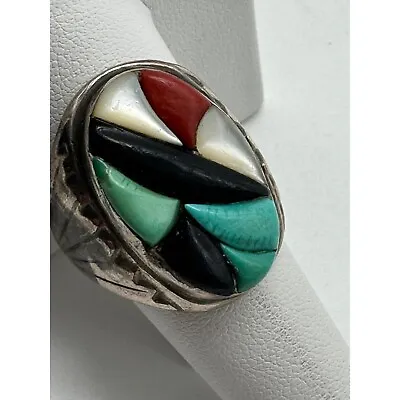 Vintage Sterling Silver Turquoise Southwest Ring • $199